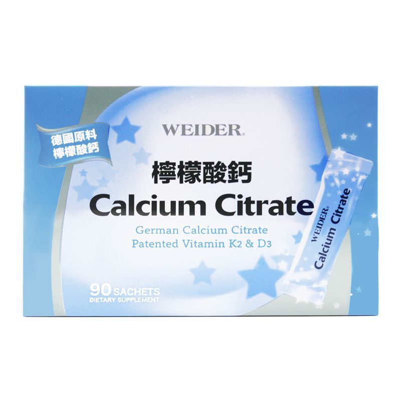 WEIDER 威德檸檬酸鈣粉包盒裝，90 包入